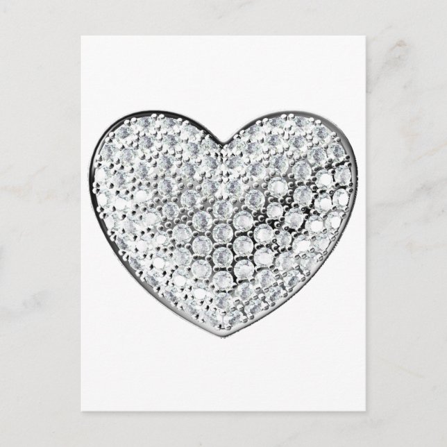 Diamond Heart Postkarte (Vorderseite)
