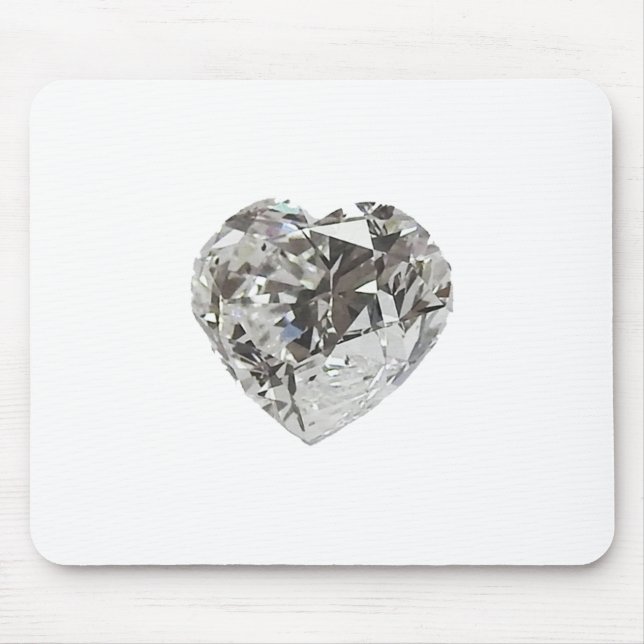 Diamond Heart Shape Brilliant Mousepad (Vorne)