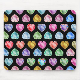 Diamond Heart Watercolor Muster Niedliche Pastel G Mousepad