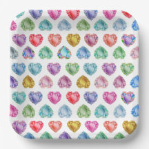 Diamond Heart Watercolor Muster Niedliche Pastel G