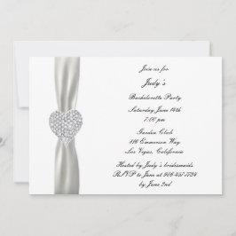 Diamond Heart Wedding Junggeselinnen-Abschied Einl Einladung