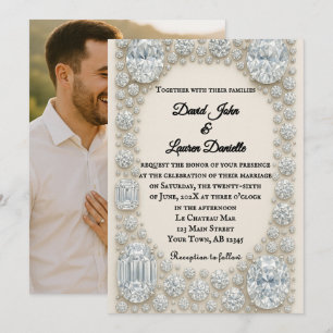 Diamond Heirloom Foto Hochzeitseinladung Einladung