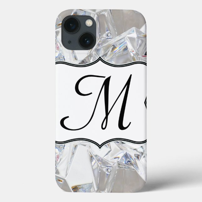 Diamond Ice Crystal Glitz Glam Monogram IPAD Case (Rückseite)