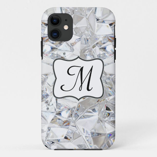 Diamond Ice Crystal Glitz Monogram IPHONE 5 Case (Rückseite)