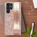 Diamond Imitats Bling Glitzer Calligraphy Rose Gol Samsung Galaxy Hülle<br><div class="desc">Jeder Glitzer oder Diamanten im Design sind Fotos und simuliert. Dieses Design kann in dem Bereich personalisiert werden, der durch das Ändern des Fotos und/oder Textes zur Verfügung gestellt wird. Sie können auch angepasst werden, indem Sie auf Vorlage personalisieren klicken und dann auf die Schaltfläche klicken, um weitere Optionen anzupassen,...</div>