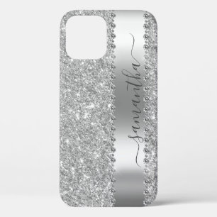 Diamond Imitats Glitzer Kalligraphie Name Silver Case-Mate iPhone Hülle