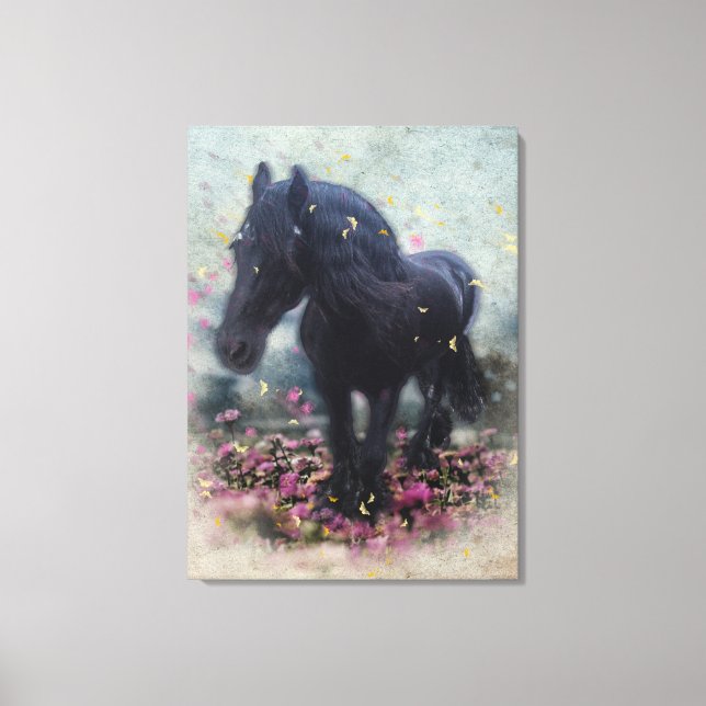 DIAMOND in Blume ~ Wrapped Canvas Leinwanddruck (Vorderseite)