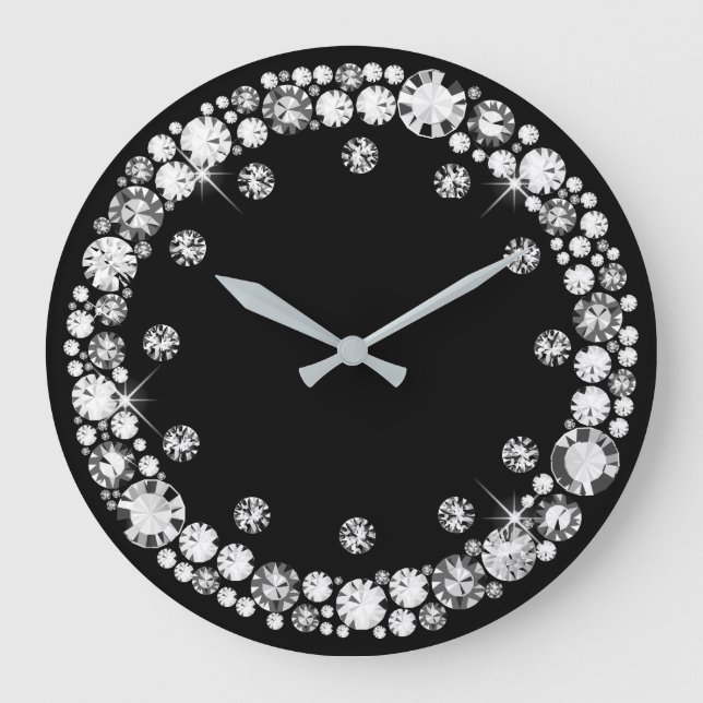 Diamond Infinity Große Wanduhr (Vorderseite)