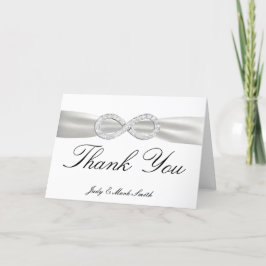 Diamond Infinity White Wedding Dankeschön Karte
