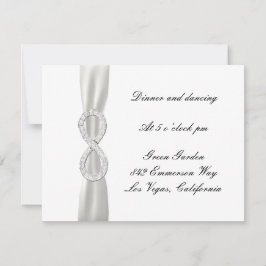 Diamond Infinity White Wedding Reception Card Einladung