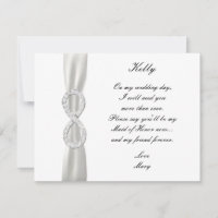 Diamond Infinity White Wedding Trauzeugin Card