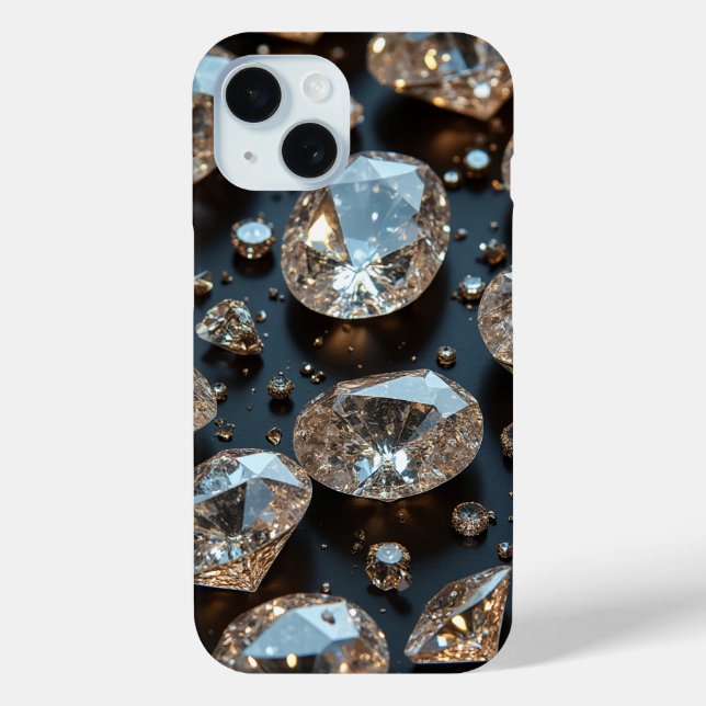 Diamond iPhone Case sieht wie echter Diamant-Luxus (Rückseite)