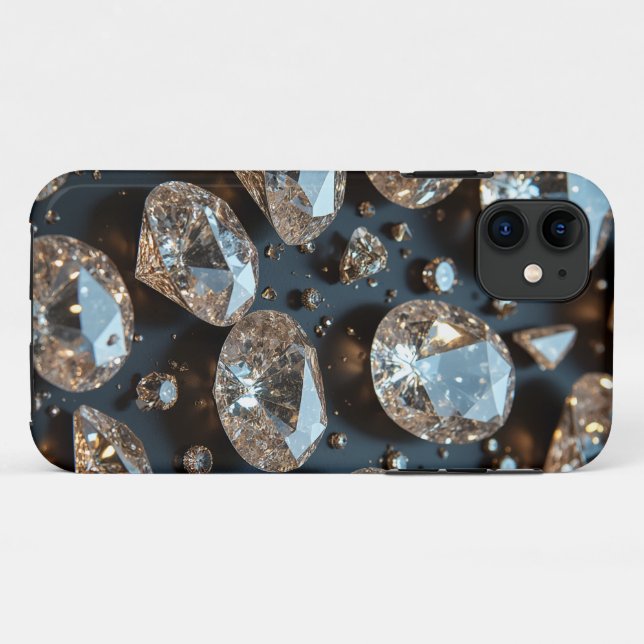 Diamond iPhone Case sieht wie echter Diamant-Luxus (Rückseite (Horizontal))