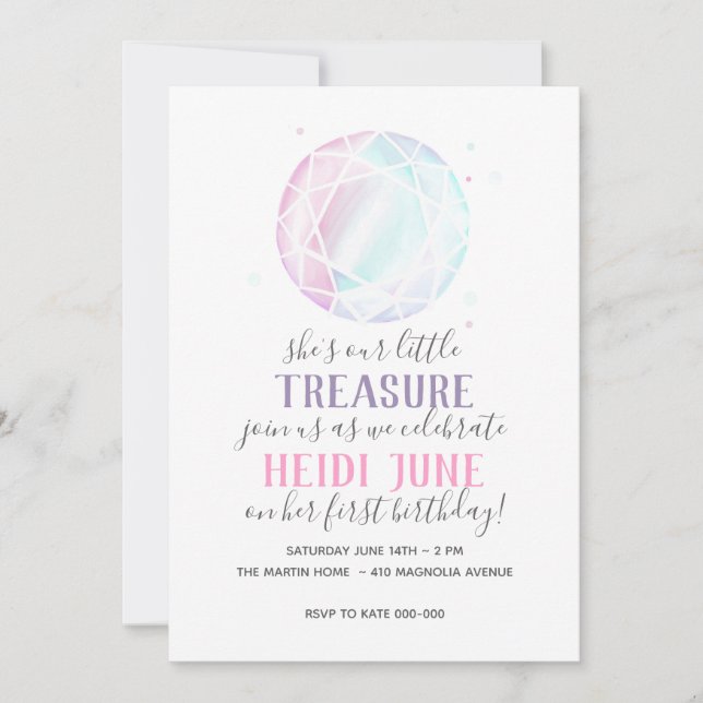 Diamond Jewel Einladung (Vorderseite)