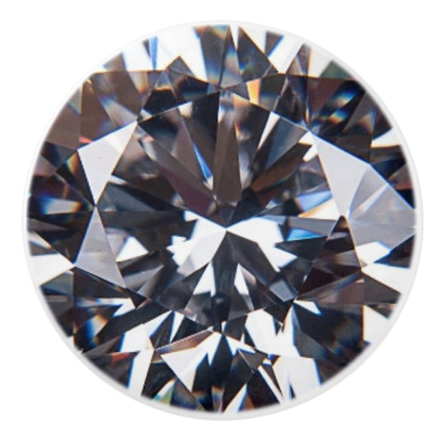 Diamond Jewel Gemstone Keramikknauf (Vorderseite)