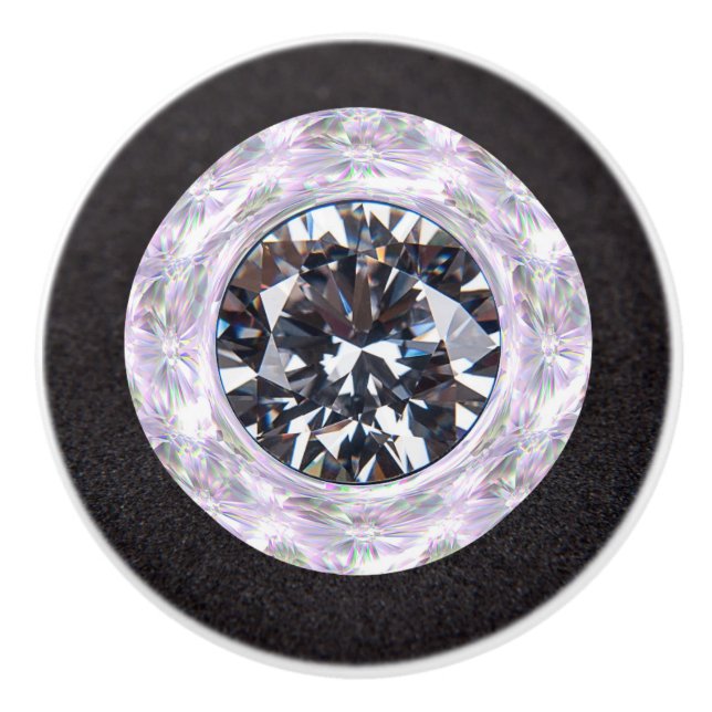 Diamond Jewel Gemstone Keramikknauf (Vorderseite)