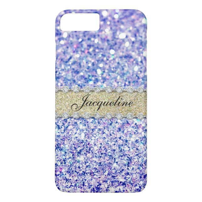 Diamond Jewel Gold Glitzer Bling Personalisiert Ca Case-Mate iPhone Hülle (Rückseite)