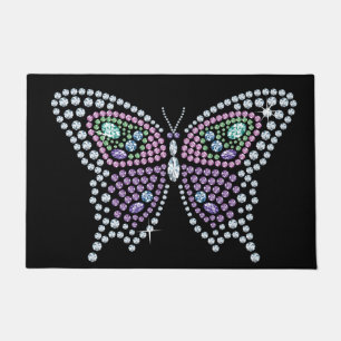 Diamond Jeweled Kristall Butterfly Fußmatte