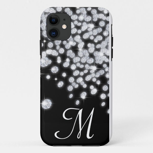 Diamond Jewels Jewelry Glit Monogram IPHONE 5 Case (Rückseite)