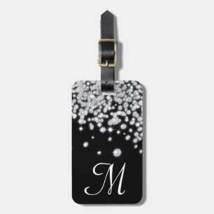 Diamond Jewels Jewelry Glitz Monogram Gepäcktag Gepäckanhänger