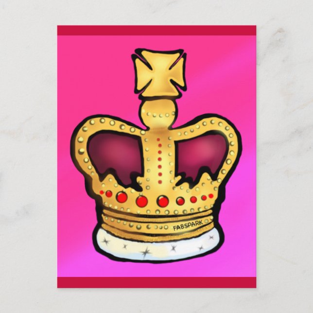 Diamond Jubilee Crown herrlich zeichnend Postkarte (Vorderseite)