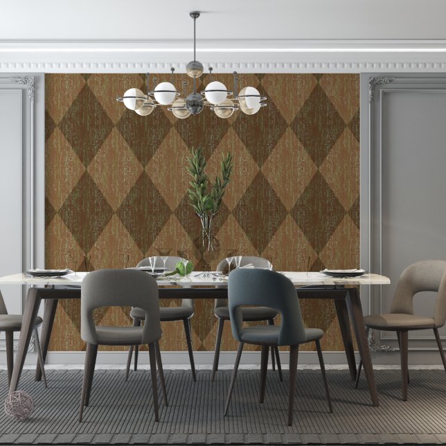 Diamond Karo Crackle Textur braun grün Tapete (Von Creator hochgeladen)