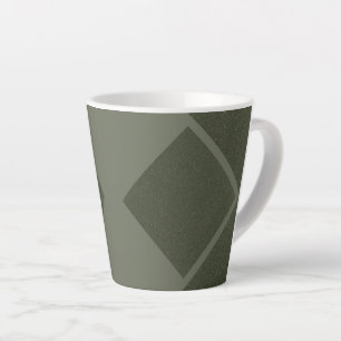 Diamond Latte Tasse in Moss Green