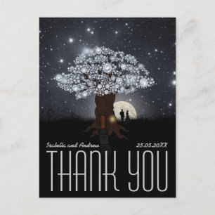 Diamond Liebe Tree - Hochzeit vielen Dank Postkarte