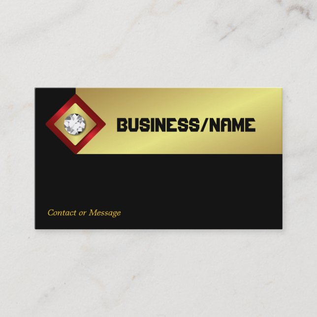 Diamond Logo Business CardGold Visitenkarte (Vorderseite)