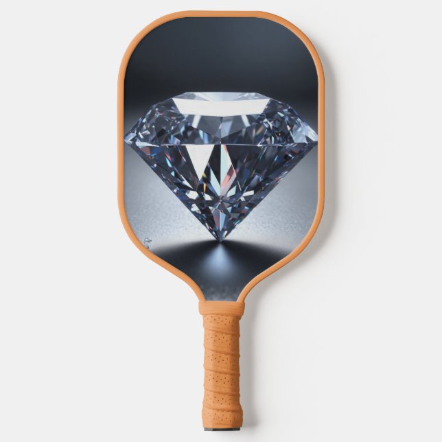 Diamond Logo Tan Pickleball Paddle Cover (Vorderseite)