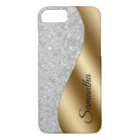 Diamond Look Bling Gold Metal Personalisiert