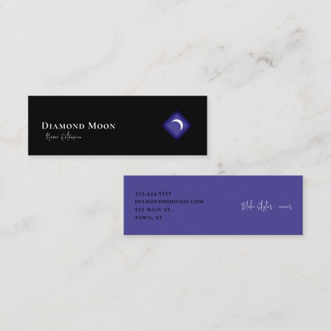 Diamond Moon Logo Mini Visitenkarte (Vorne/Hinten)