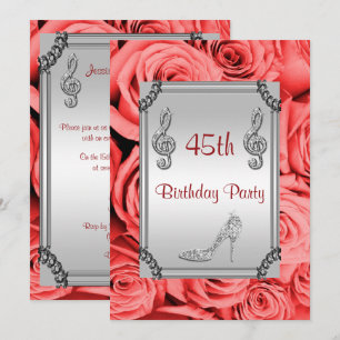 Diamond Musiknote, Stiletto & Rote Rosen 45. Einladung