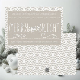 Diamond Muster Merry and Bright Corporate Card Feiertagskarte