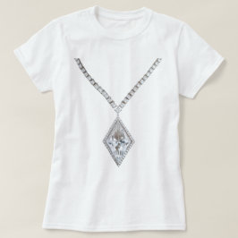 Diamond Necklace White T - Shirt