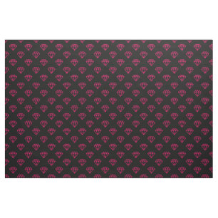 Diamond - Neon Red auf Black Stoff