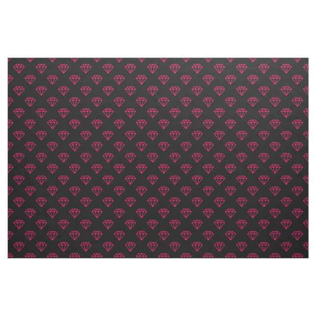 Diamond - Neon Red auf Black Stoff (Yard (91,4 cm))