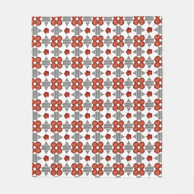 Diamond Orange Muster Fleecedecke (Vorderseite)