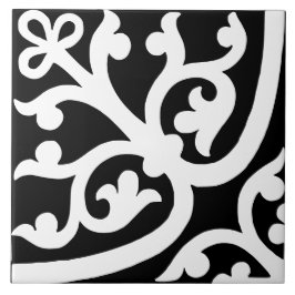 Diamond Oriented Stylish Abstract Black & White Fliese