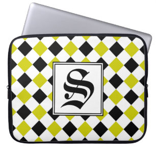 Diamond Pattern #1 Mit Monogramm Laptopschutzhülle