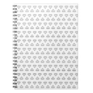 Diamond Pattern Spiral Notebook Notizblock