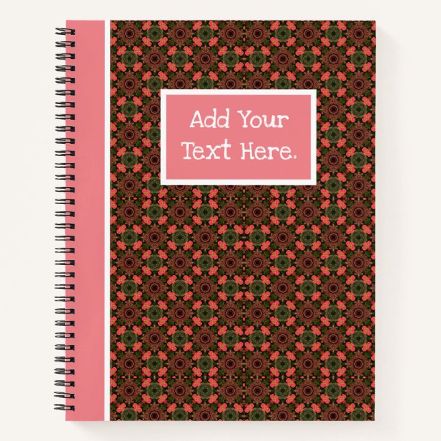 Diamond Pattern Spiral Notebook Notizbuch (Vorderseite)