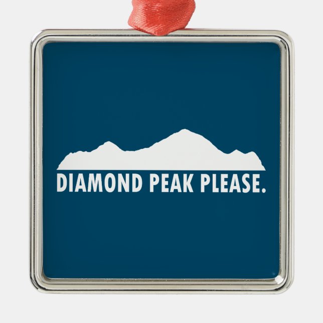 Diamond Peak bitte Ornament Aus Metall (Vorne)