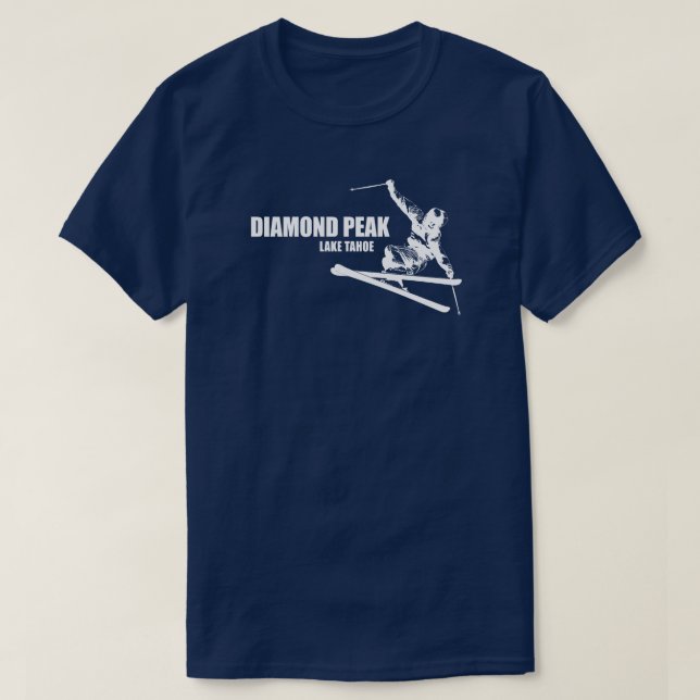 Diamond Peak Lake Tahoe Skier T-Shirt (Design vorne)