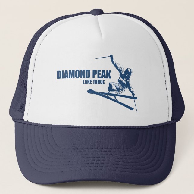 Diamond Peak Lake Tahoe Skier Truckerkappe (Vorderseite)