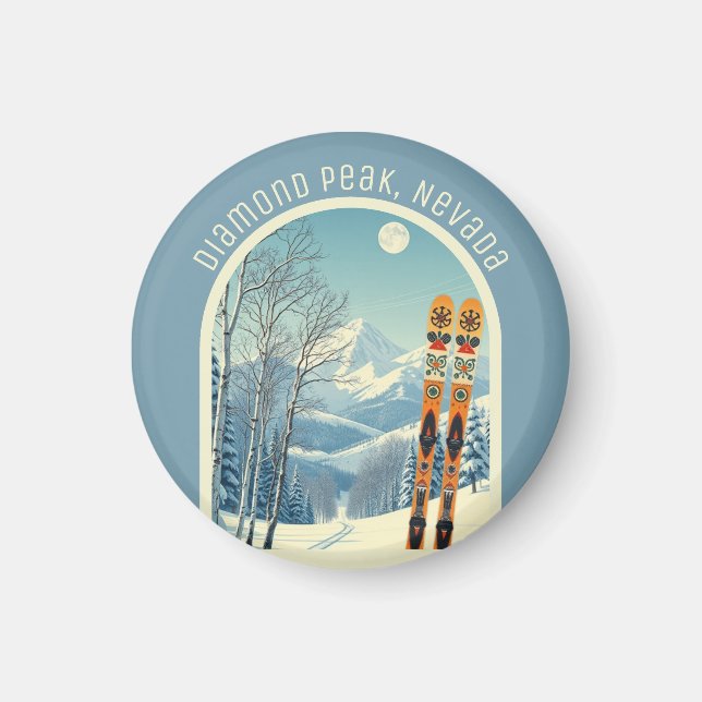 Diamond Peak Nevada Lake Tahoe ski souvenir  Magnet (Vorne)