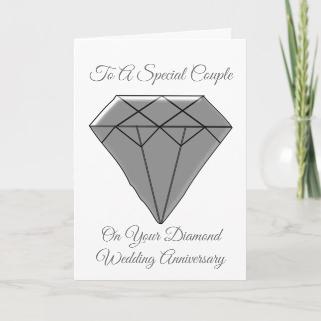 Diamond Personalisiert 60. Hochzeitskarte Karte (Vorderseite)