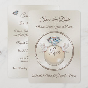 Diamond Personalisierte Save the Date Einladungen