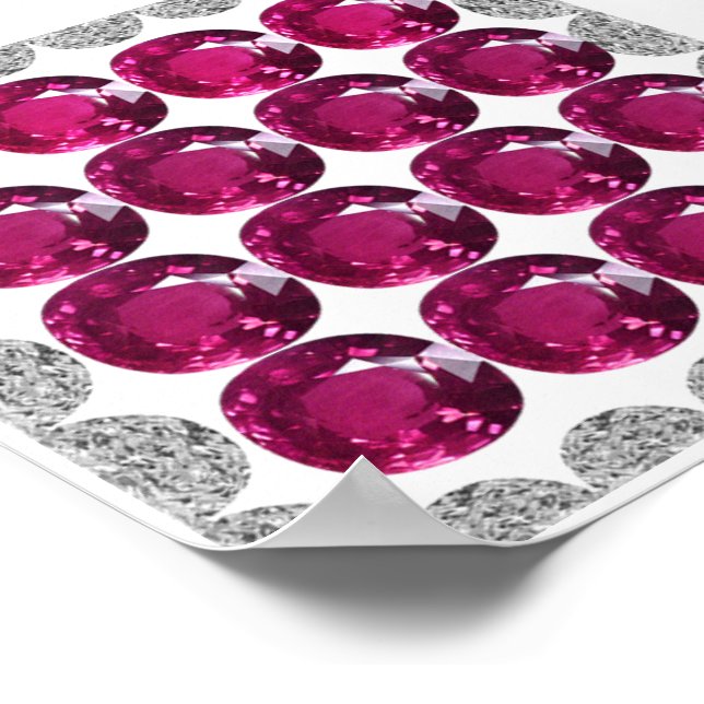 Diamond Pink Tourmaline Poster (Ecke)