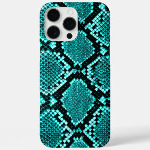 Diamond Rattlesnake Snake Skin aqua iPhone 16 Pro Max Hülle